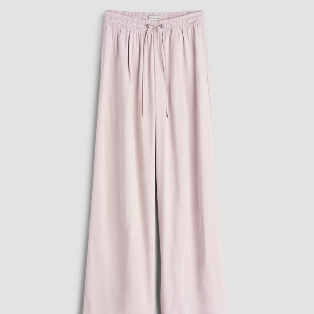 NWT American Tall Relaxed Pull On Pants Small Tall Light Pink Wide Leg